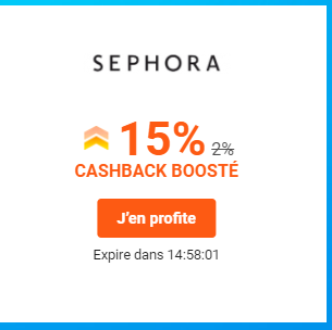 Super CashBack Sephora + Codes promo Sephora avec iGraal