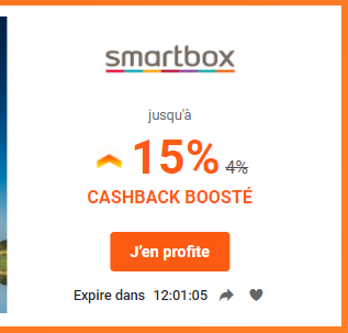 iGraal / SmartBox : Bon plan meilleur cashback + Codes promo