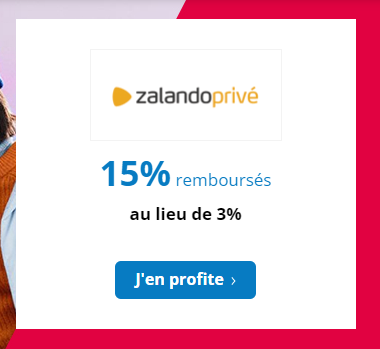 ZalandoPrivé : 15% de cashback + codes promo + 7€ de bonus eBuyClub