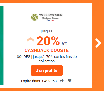 Soldes Yves Rocher + 20% de cashback Yves Rocher avec iGraal + codes promo Yves Rocher + Bonus iGraal 10€
