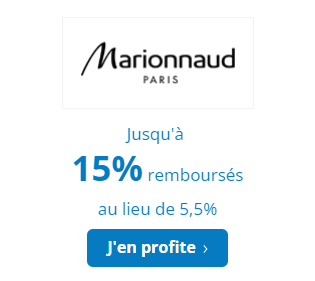 Code promo Marionnaud : 15% de remboursement en cashback + 7€ de bonus eBuyClub
