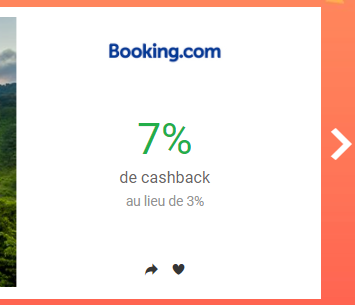 iGraal : 7% de cashback Booking + bonus de 10€