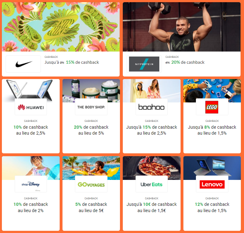 iGraal Days - 202213 - Huawei-Nike-MyProtein-Boohoo-Lenovo-GoVoyages-TheBodyShop