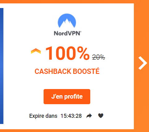 Code promo NordVPN / iGraal : 100% de réduction / cashback