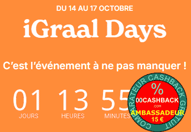 iGraal Days octobre 2024 - Dates, bonus et bons plans