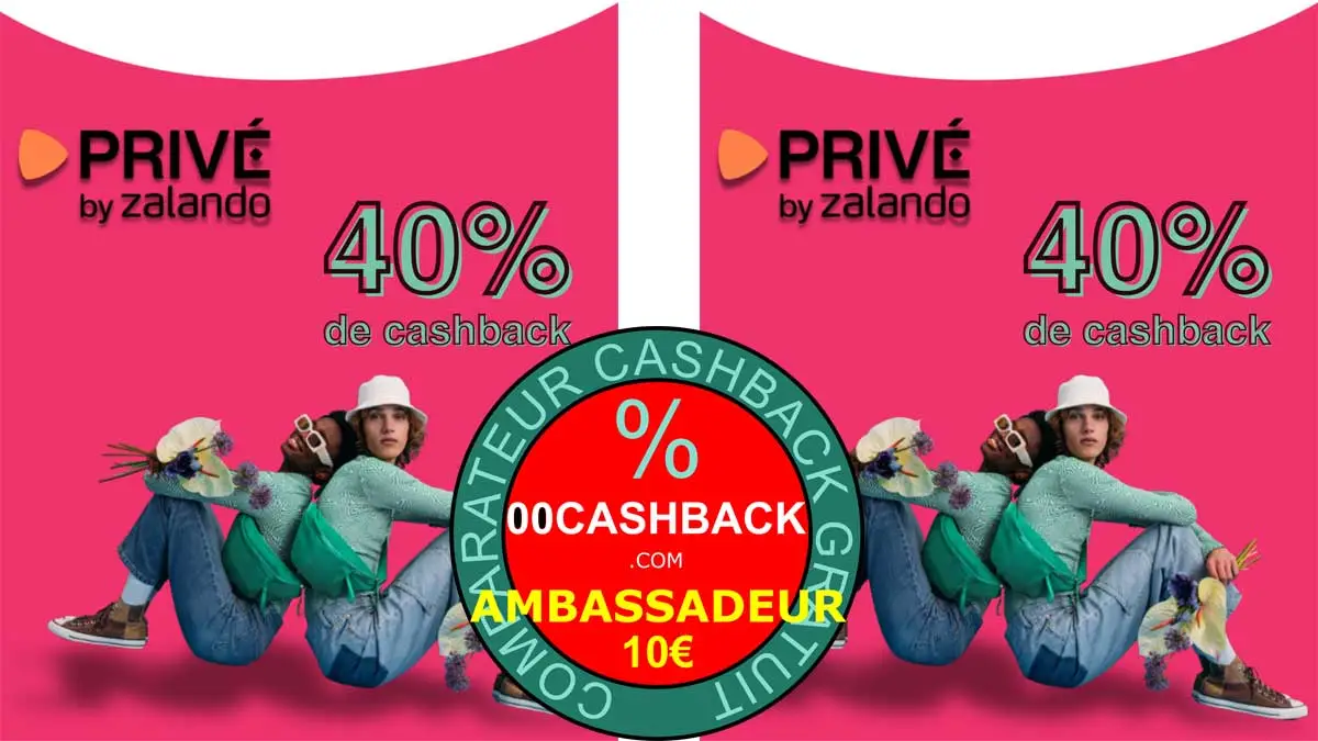 Code promo Privé by Zalando : 40% de cashback + 10€ de Bonus Ambassadeur TopCashBack gratuit