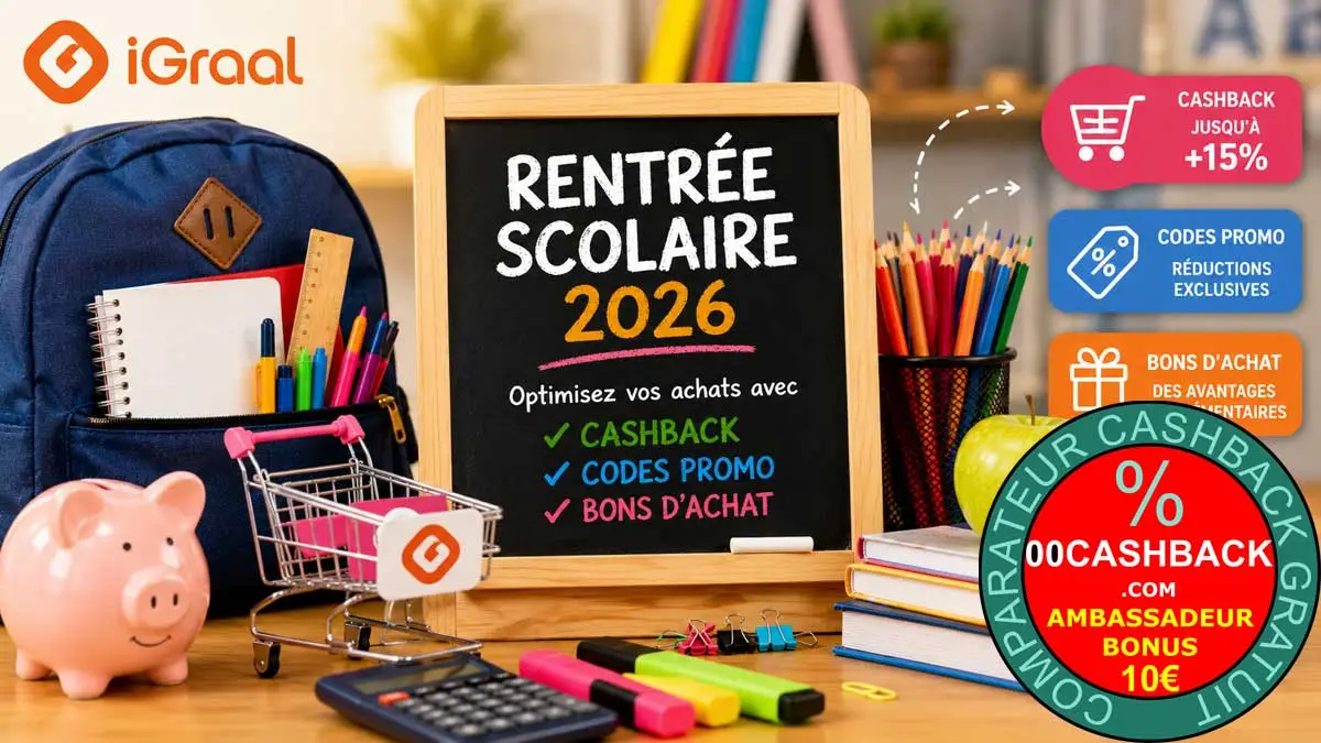Rentrée scolaire 2026 : Cashback, Code Promo & Bon d’Achat > iGraal